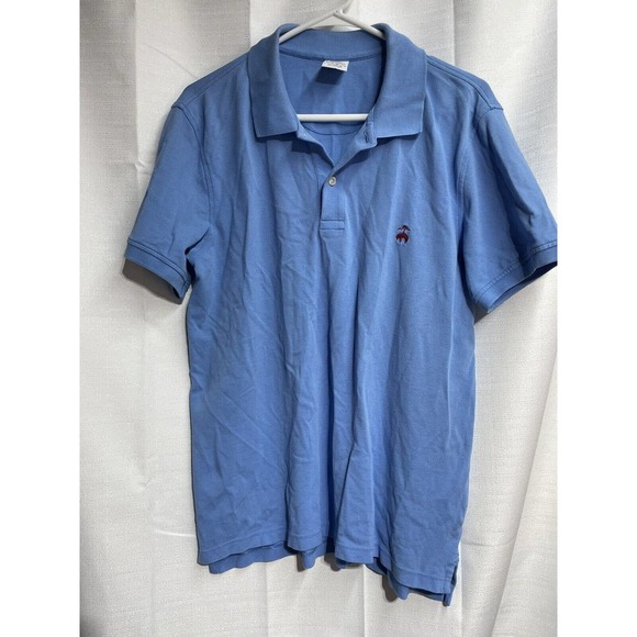 Brooks Brothers Shirt‎ Mens Large Blue Performance Polo XSlim Fit Short Sleeve - Picture 3 of 5
